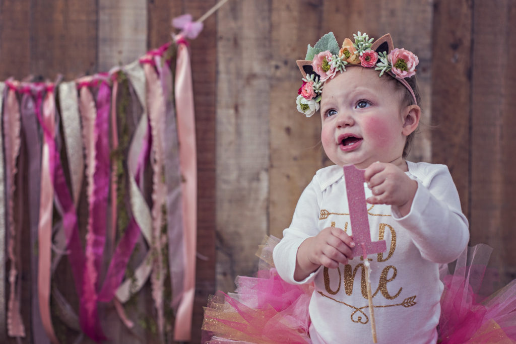 first birthday whimsical woodland smash cake