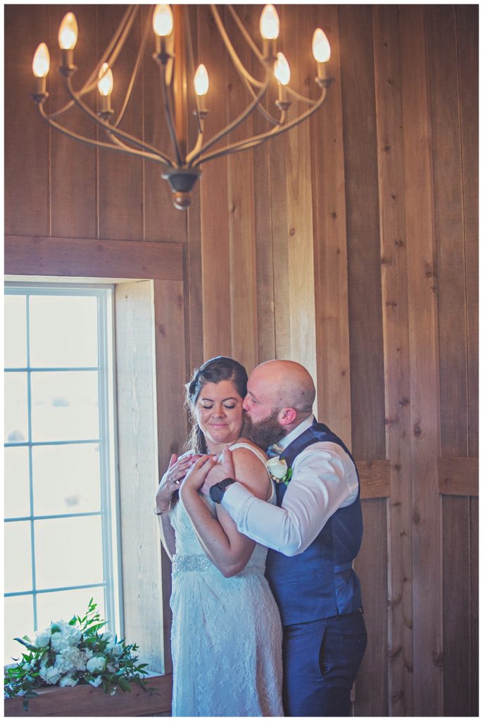 bride and groom on wedding day
