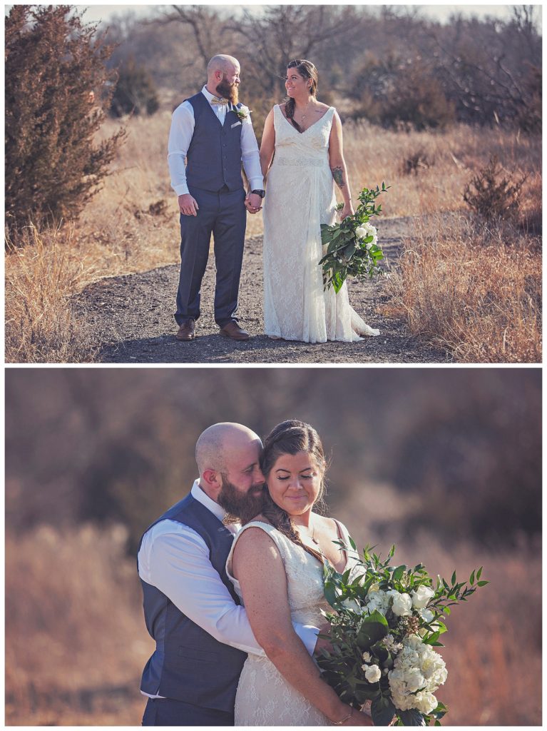 bride and groom photos on wedding day