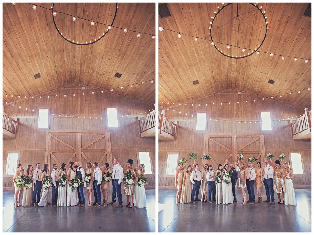 bridal party photos on wedding day