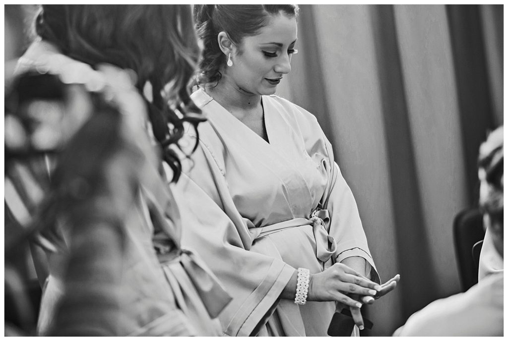 bride looking at her ring