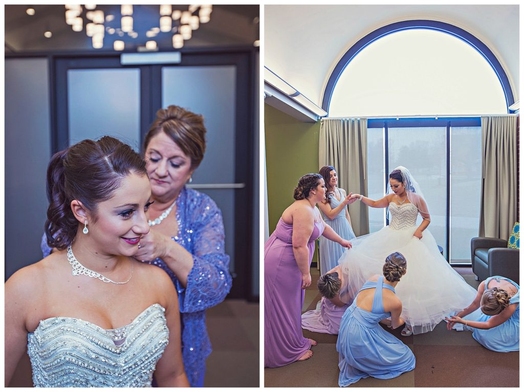 details of bride getting ready