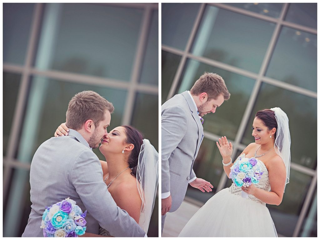 bride and groom's first look