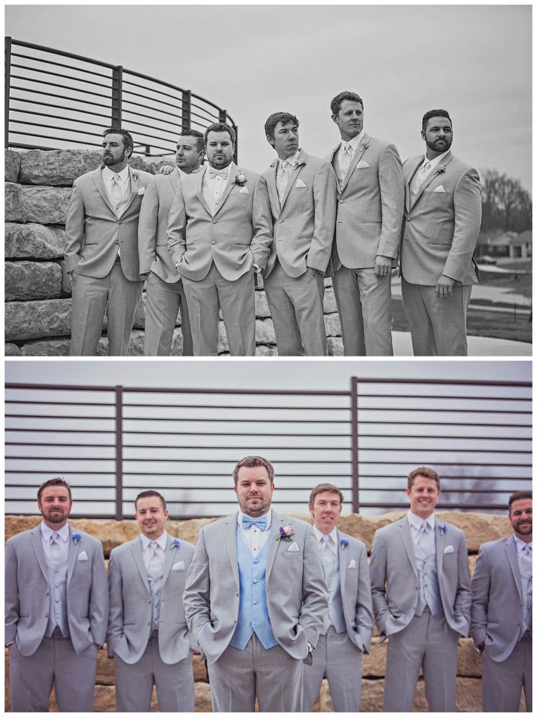 the groom with his groomsmen