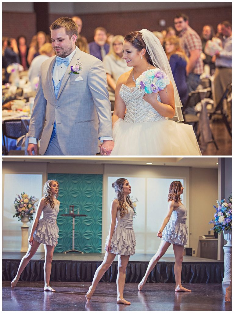 bride surprises her groom with special dance
