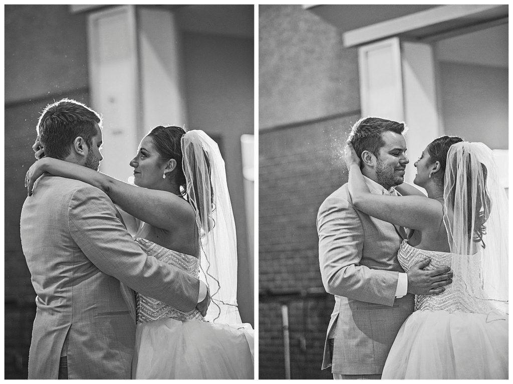 bride and grooms first dance