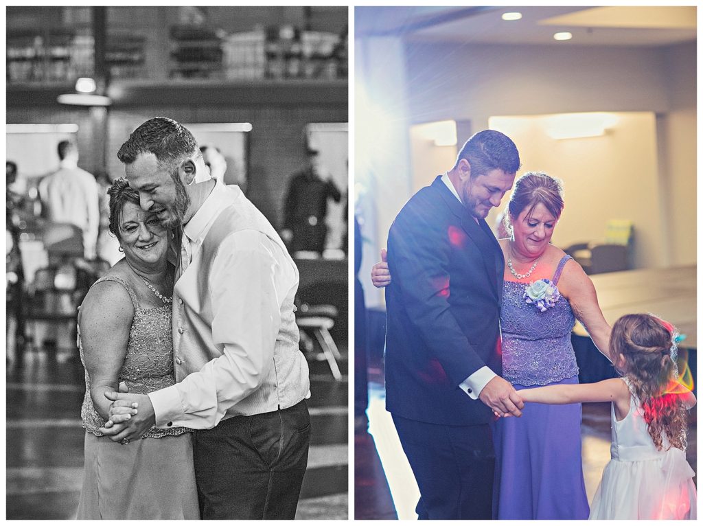 mother dancing with her sons