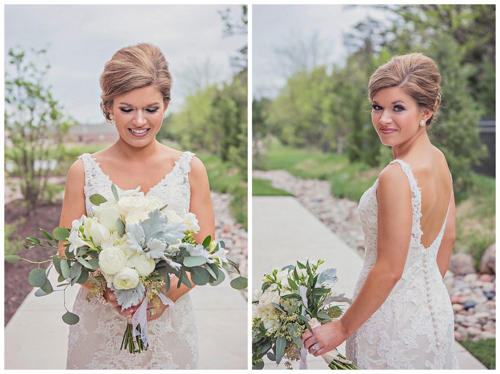 bridal pictures with bouquet