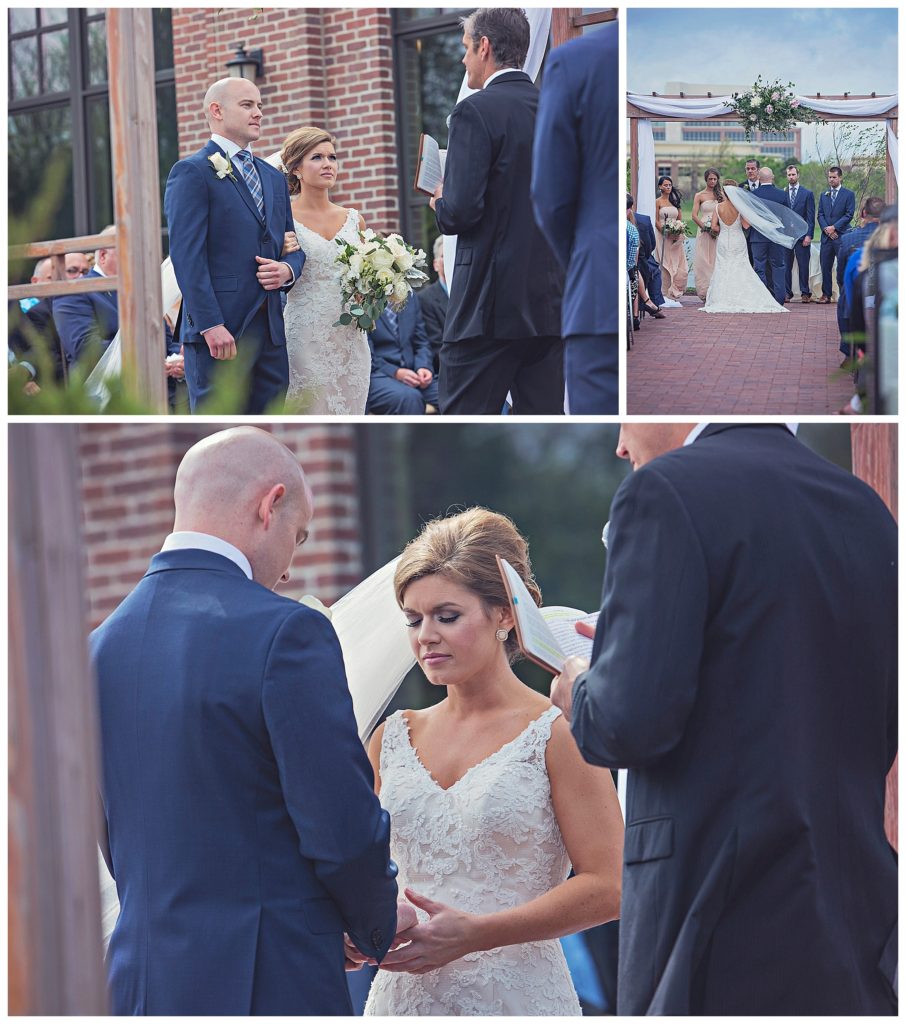 bride and groom saying their vows