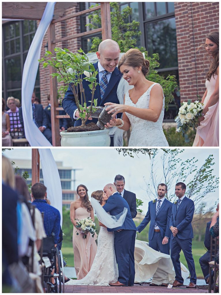 bride and groom at their ceremony