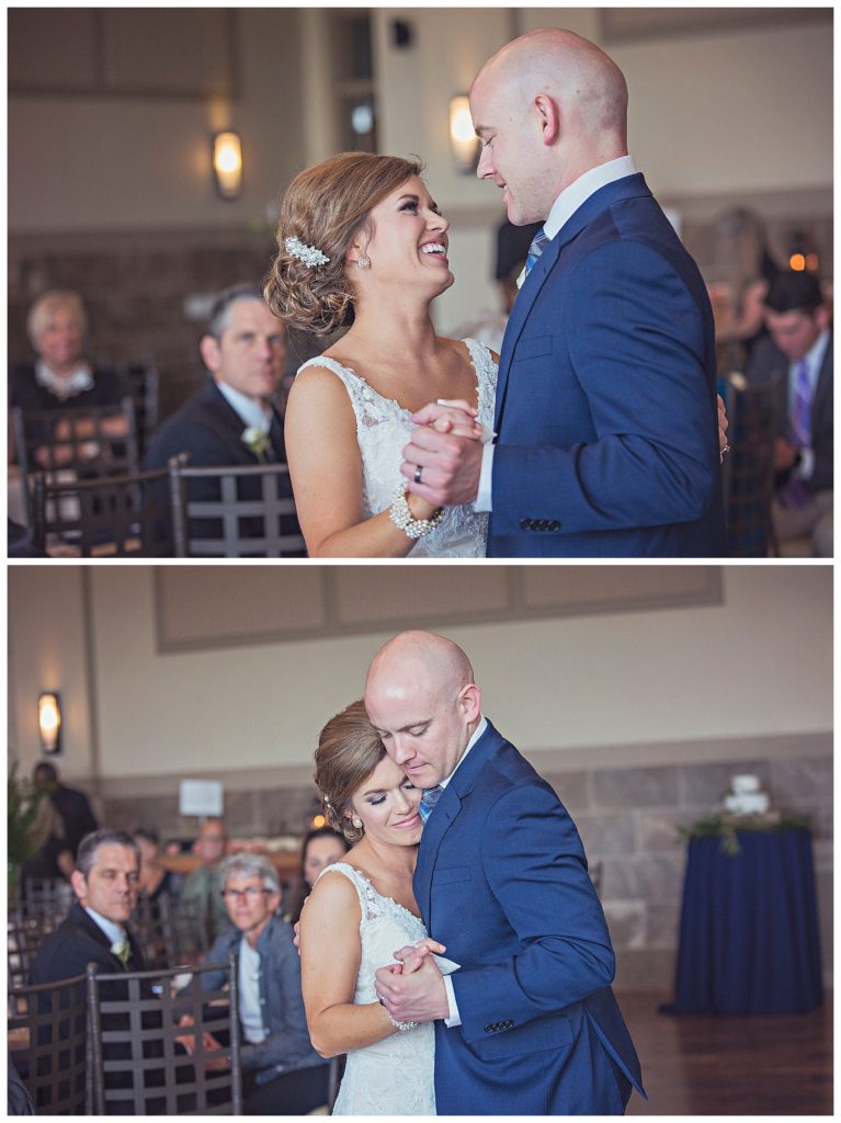 bride and groom dancing their first dance