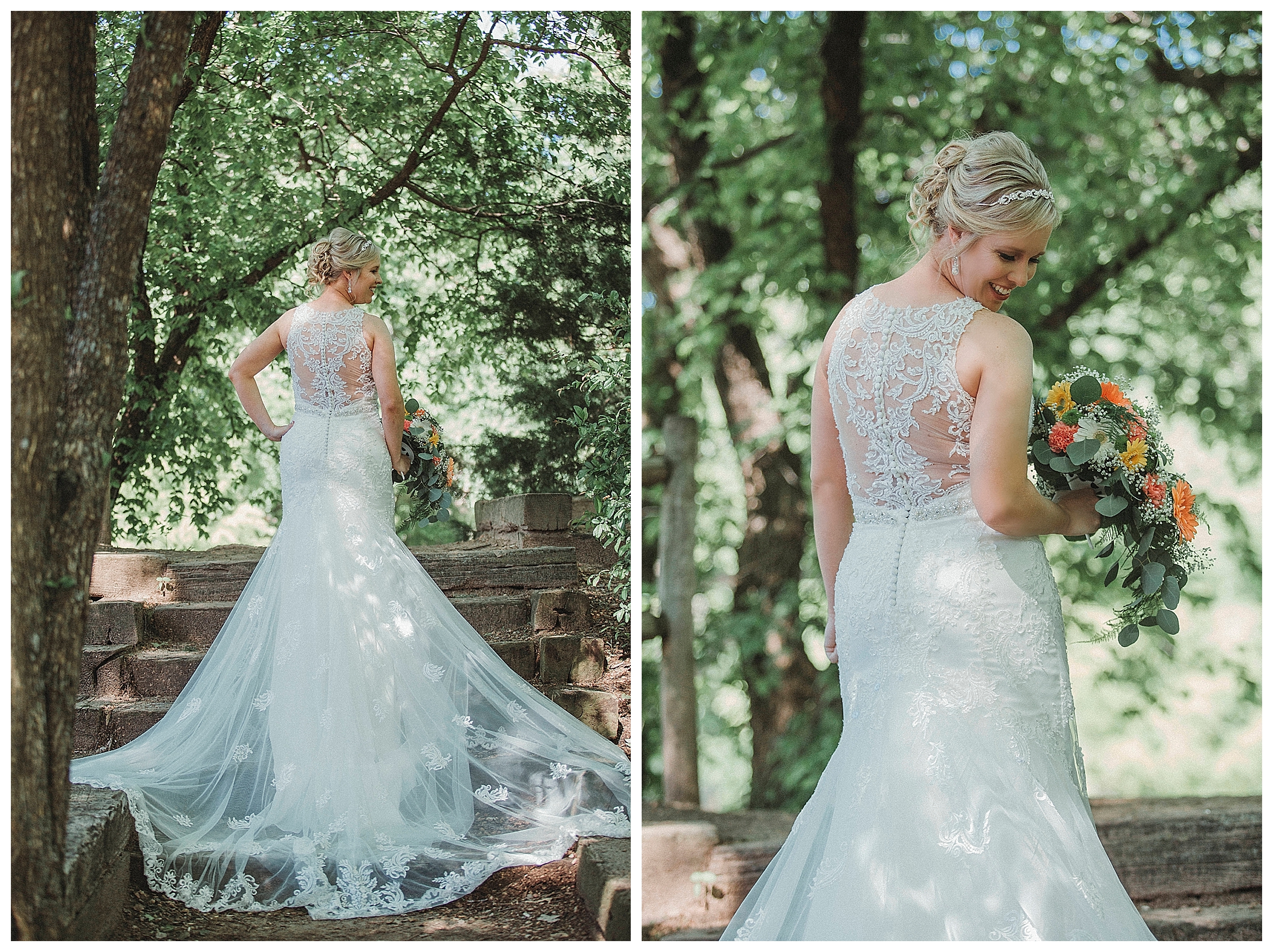 back shot of the bride