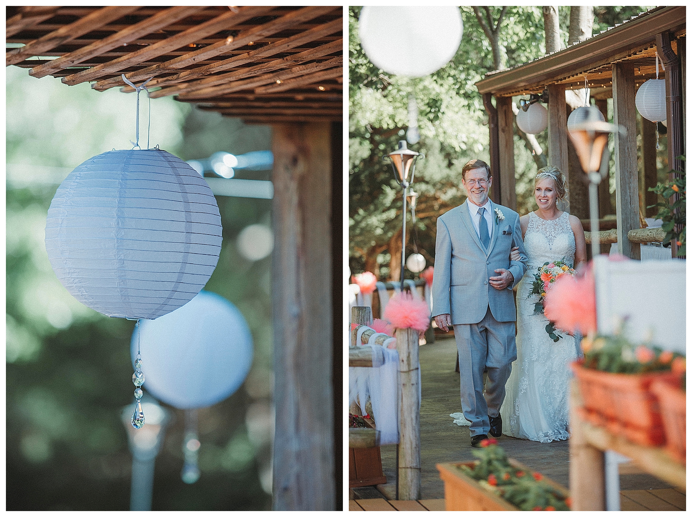 bride walking down the isle with her dad