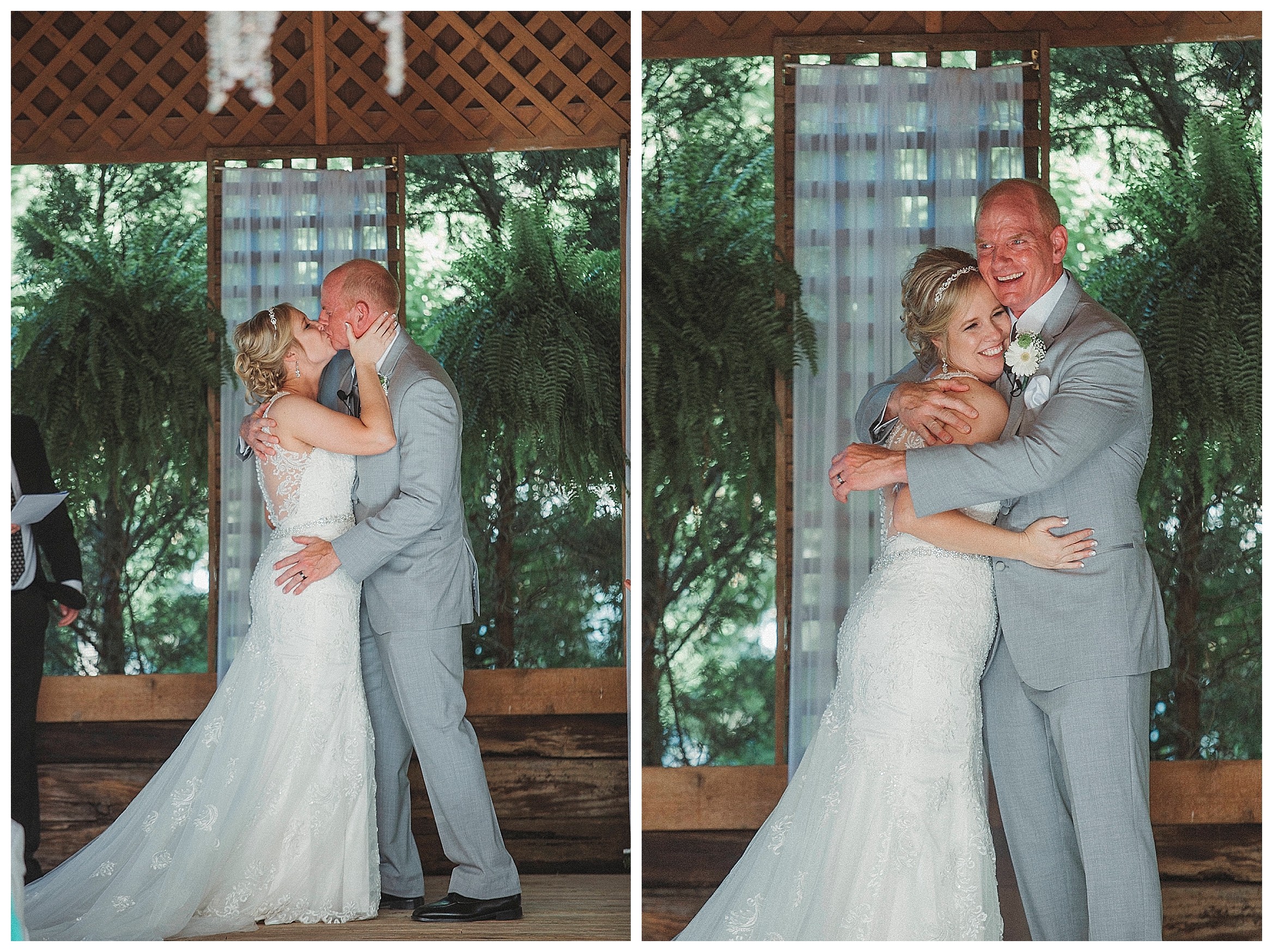 the kiss at the ceremony