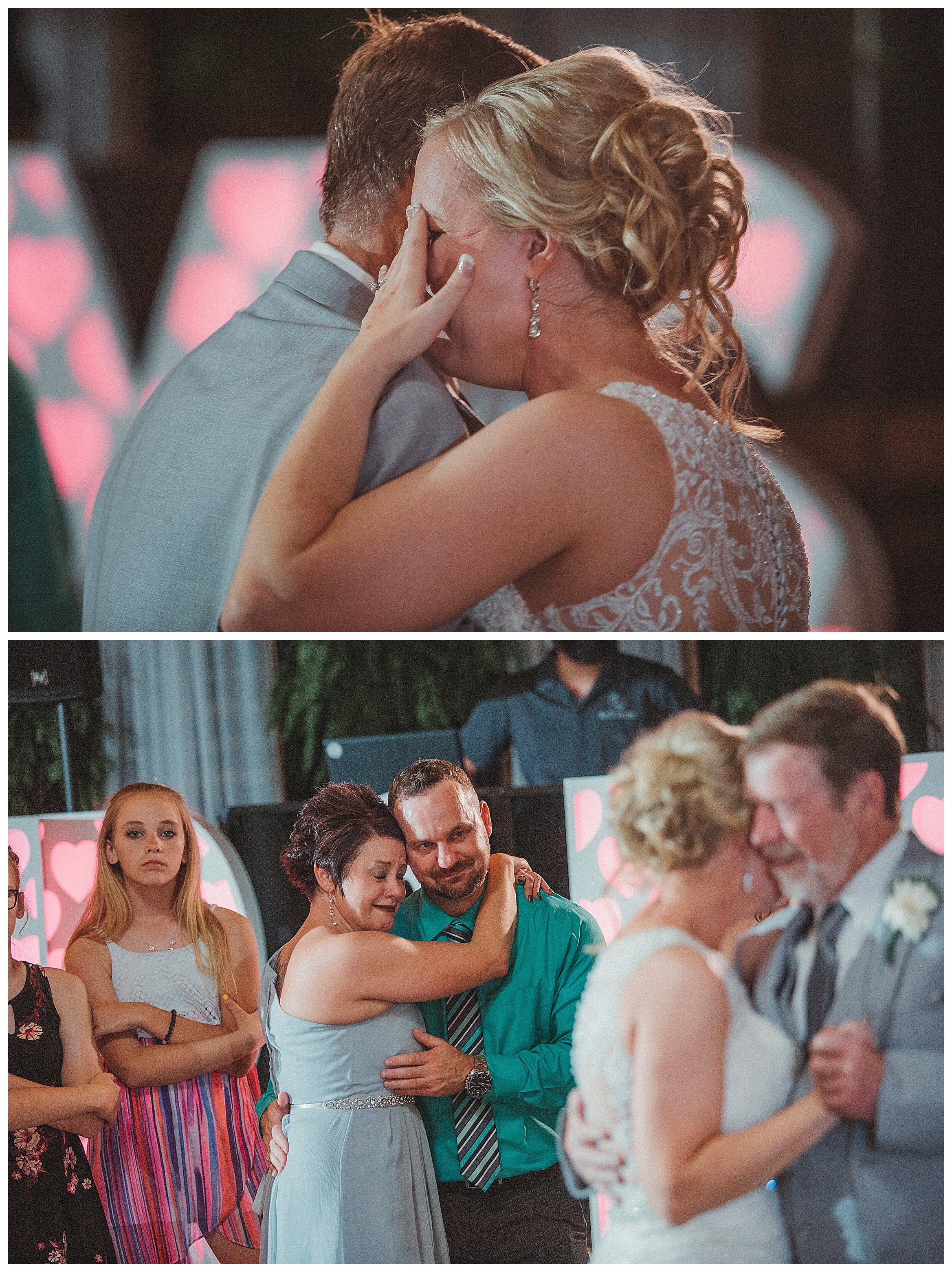 father and daughter dance at wedding reception