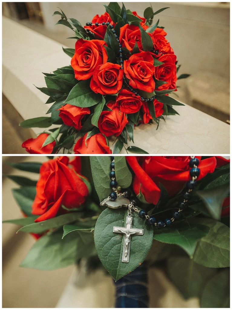 bridal flower with rosary