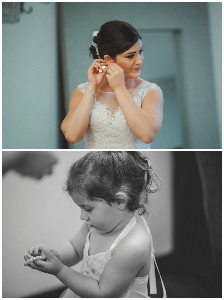 details of bride getting ready