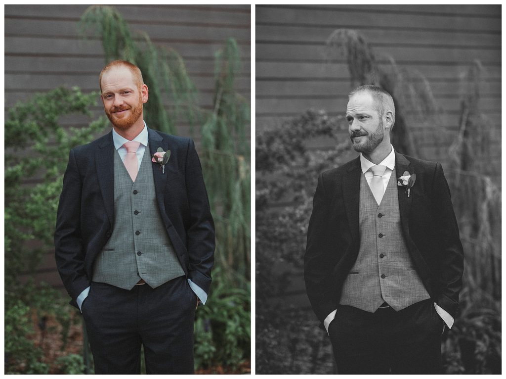 groom posing for the camera