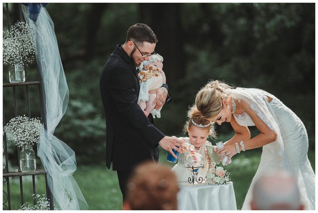 unity sand during wedding ceremony