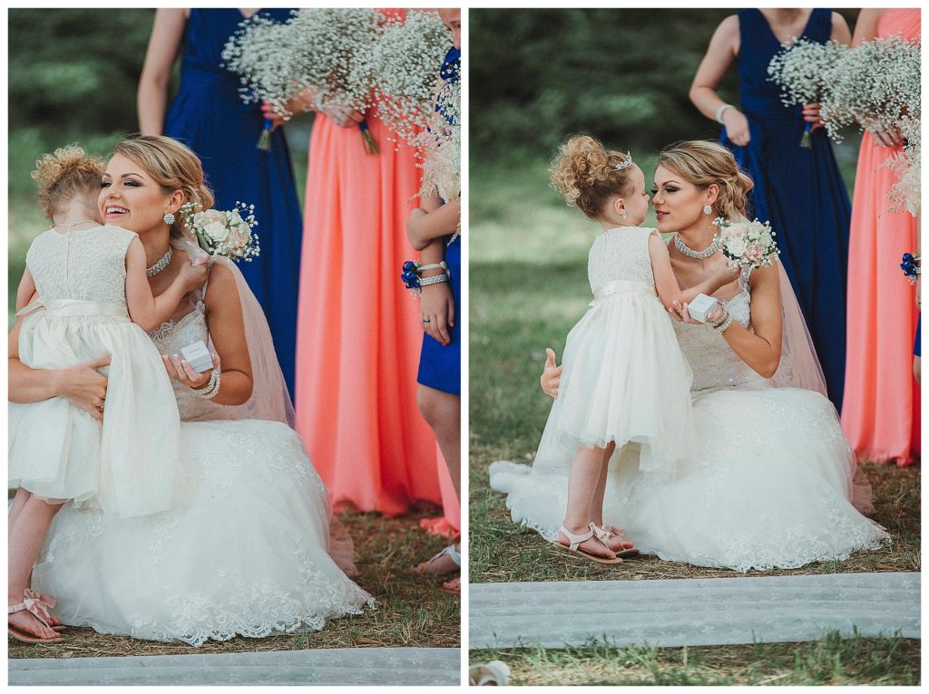 bride vowing to her step-daughter during ceremony