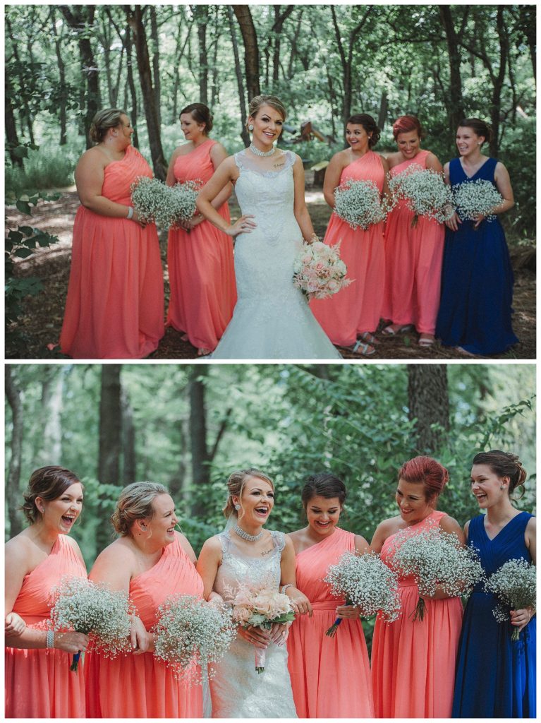 bride with her bridemaids
