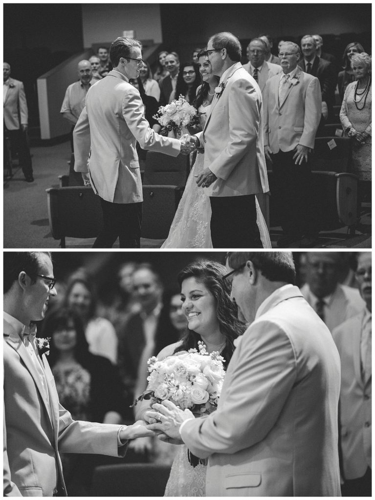 father giving his daughter away