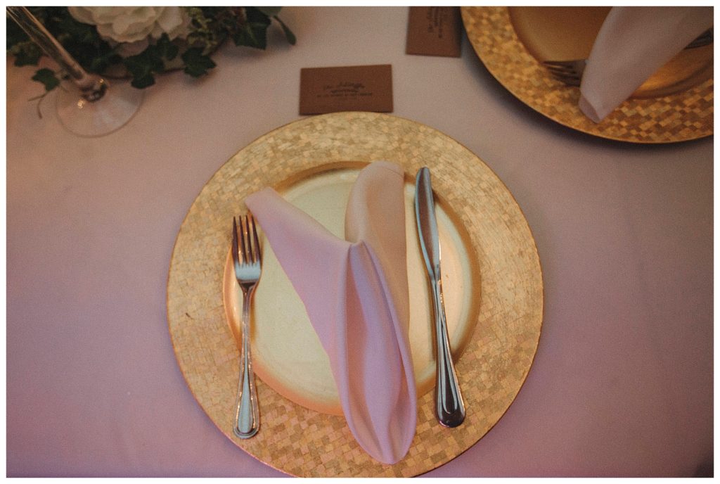 plate decor at wedding reception