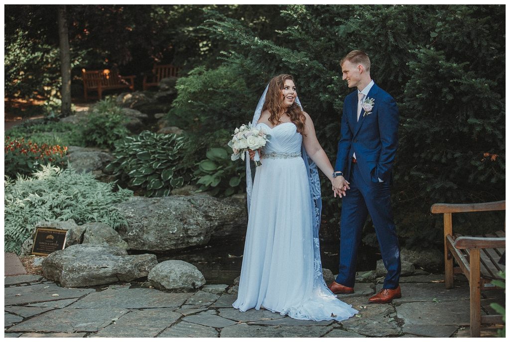 bride walking with her groom
