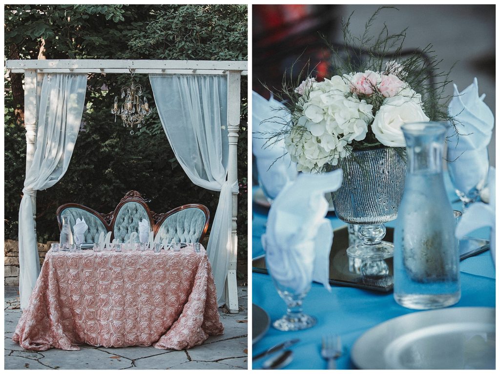 outdoor reception decor