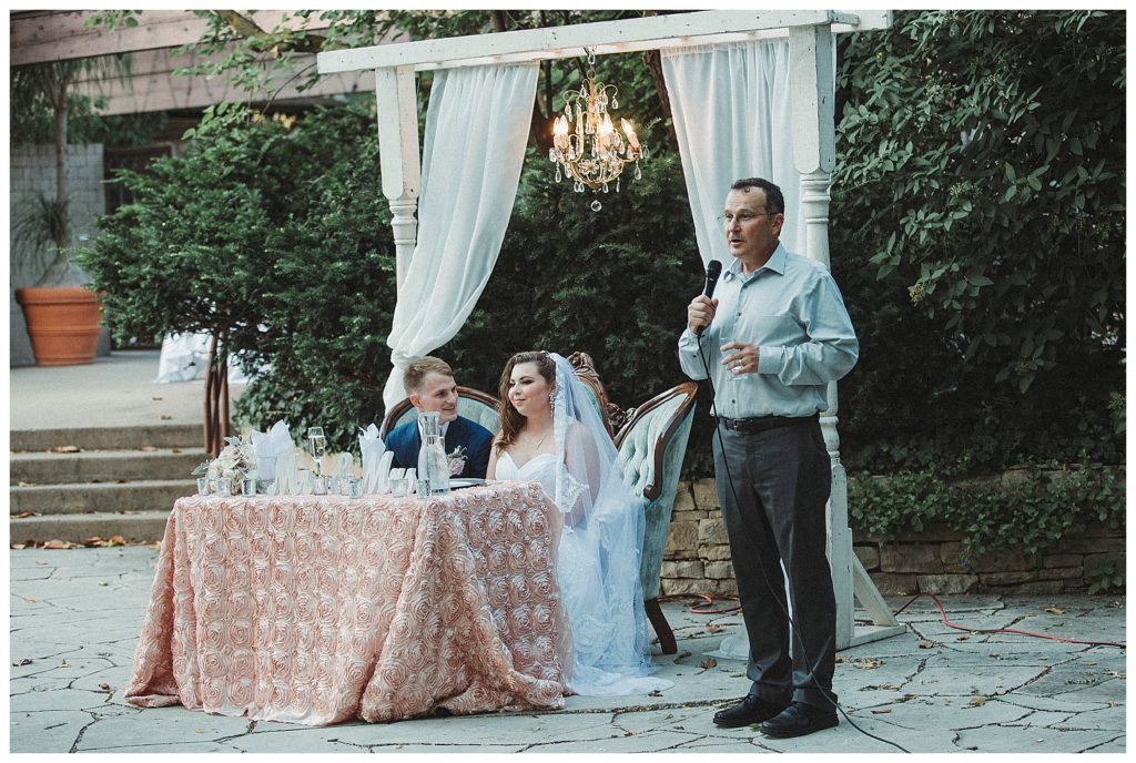 father of bride doing a toast