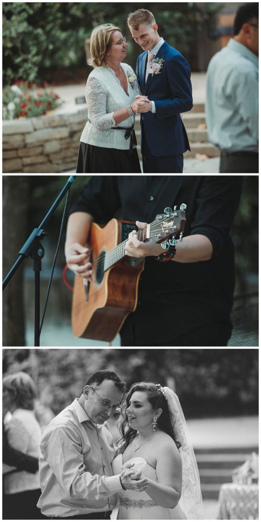 dancing at outdoor wedding reception