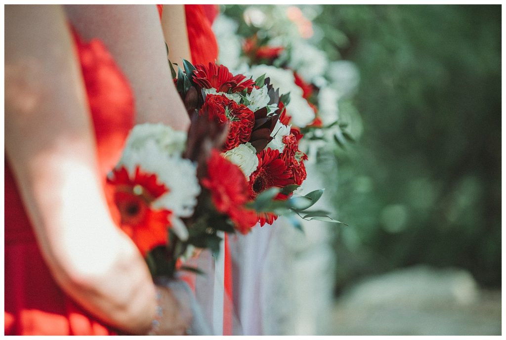 close up of bridesmaids flowers