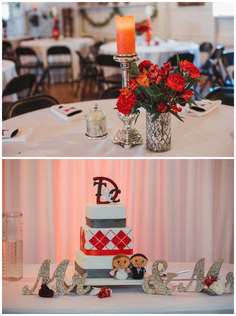 wedding cake and decor