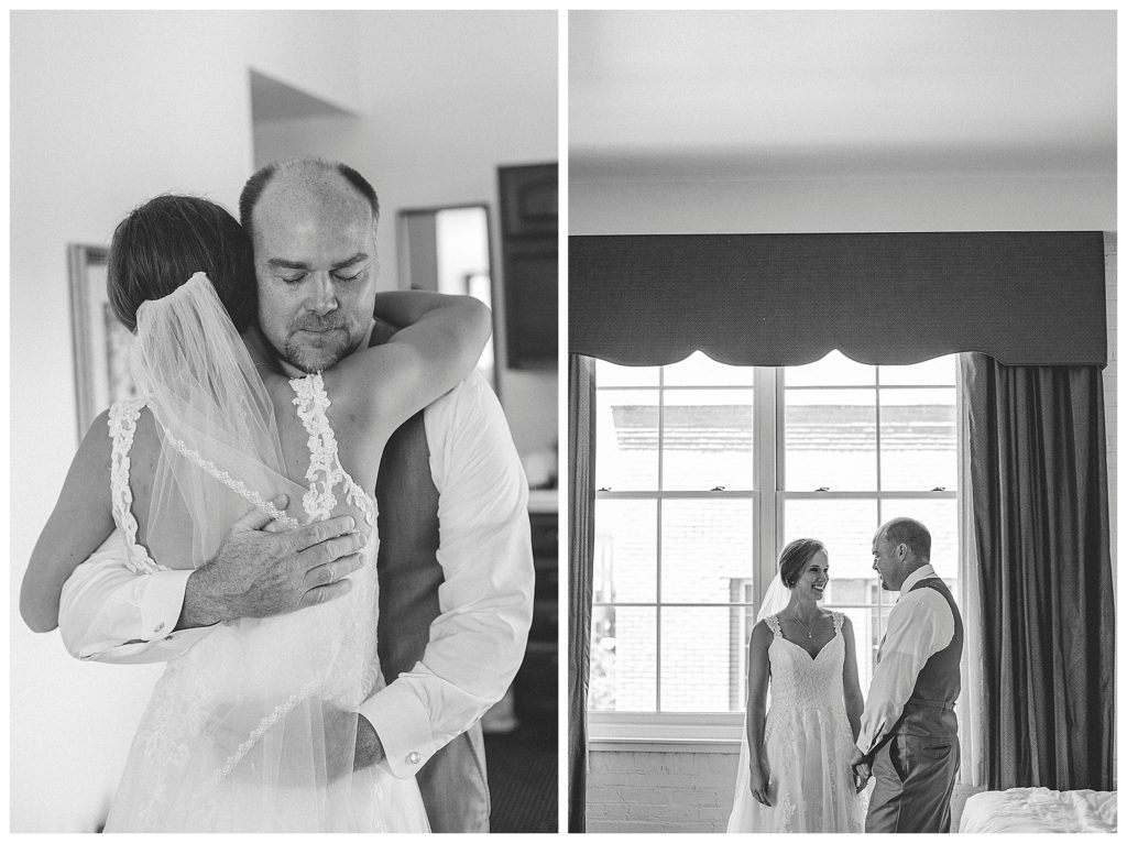 candids of father with the bride