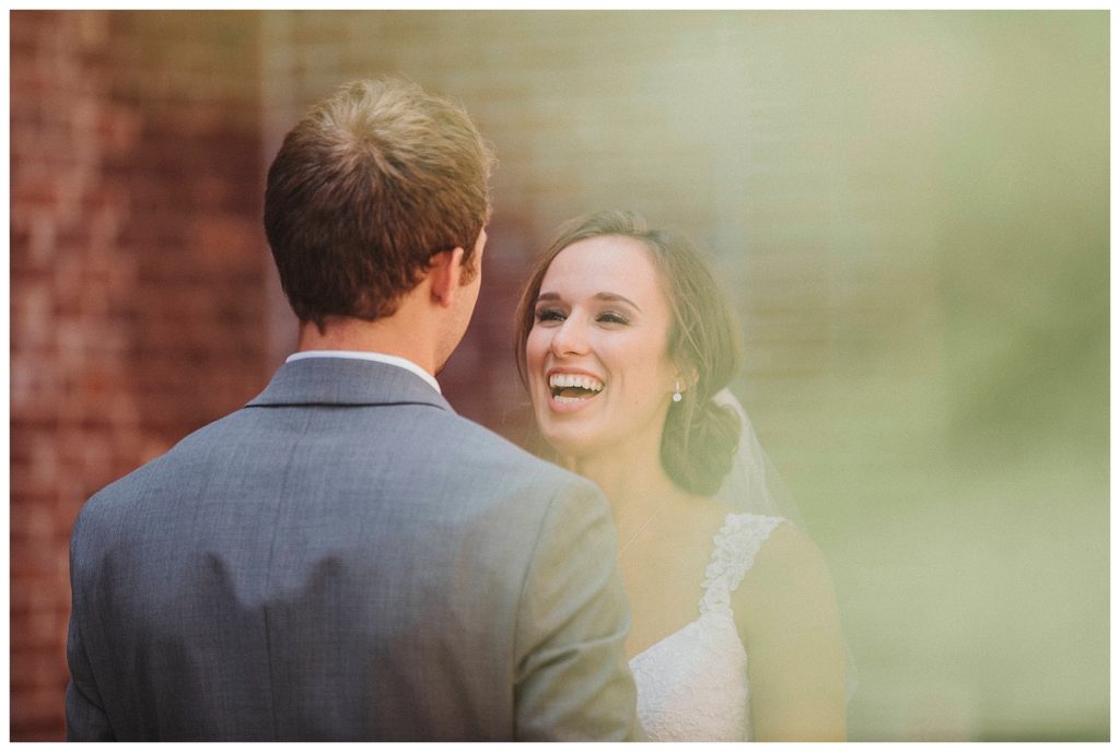 bride seeing her groom