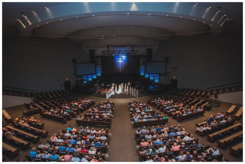 large sanctuary during the ceremony