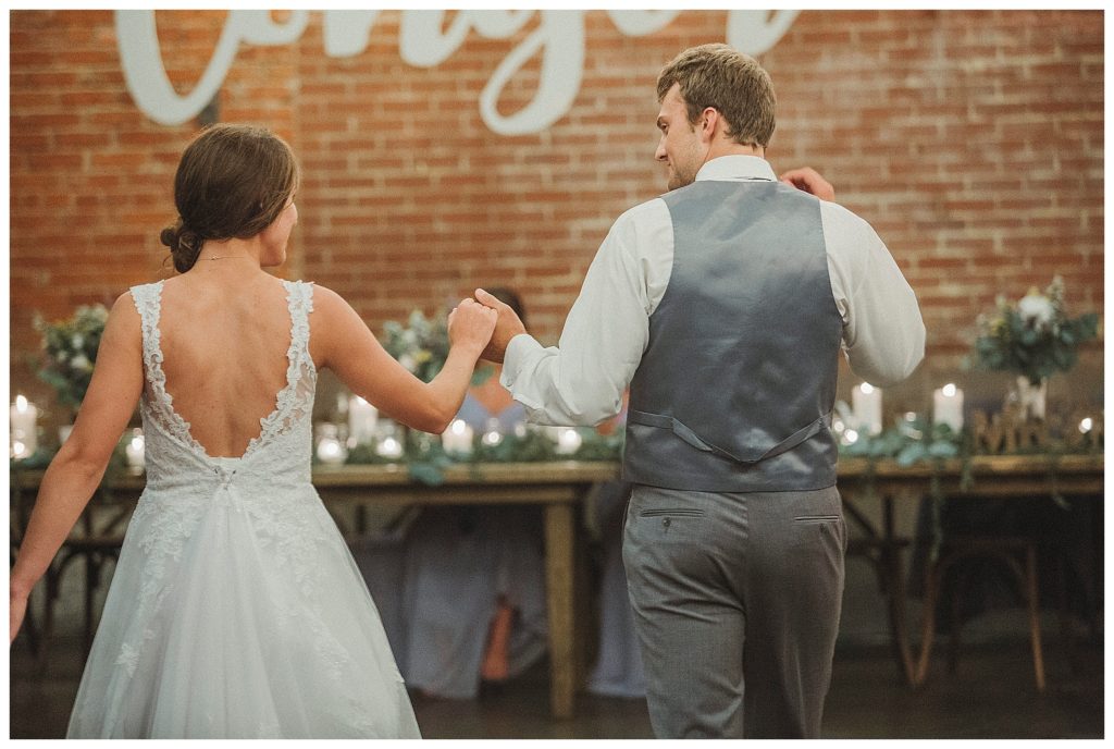 bride and groom dance
