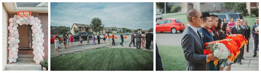 Vietnamese parade before ceremony