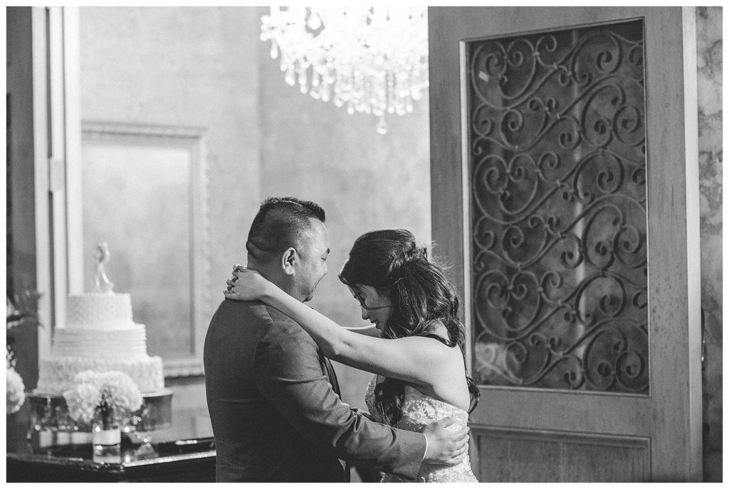 couple dancing at their wedding reception