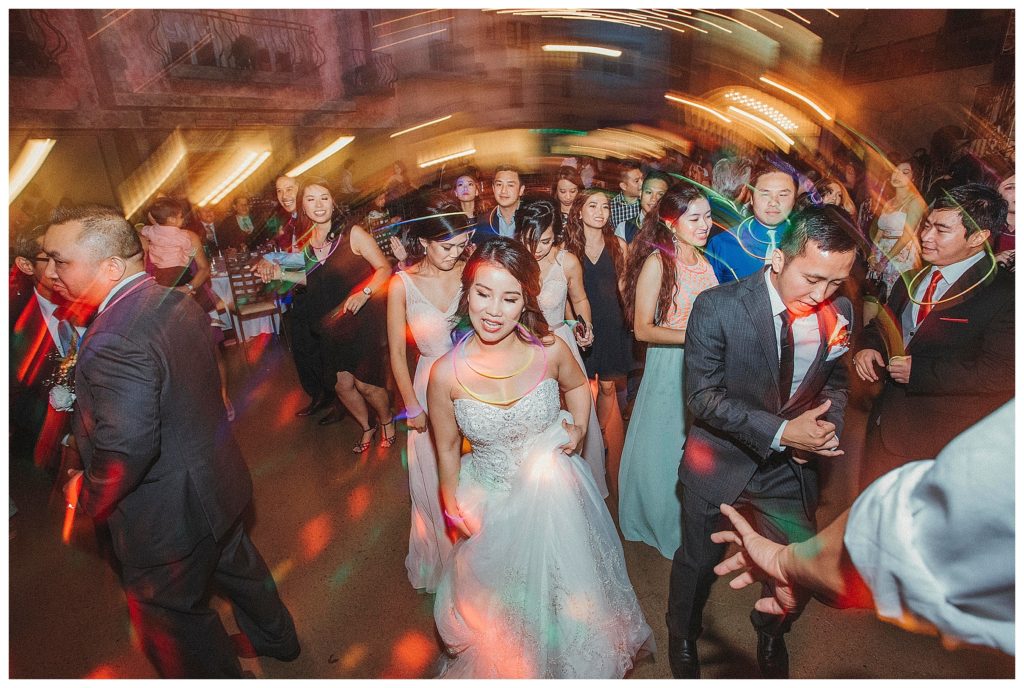 bride dancing at wedding reception