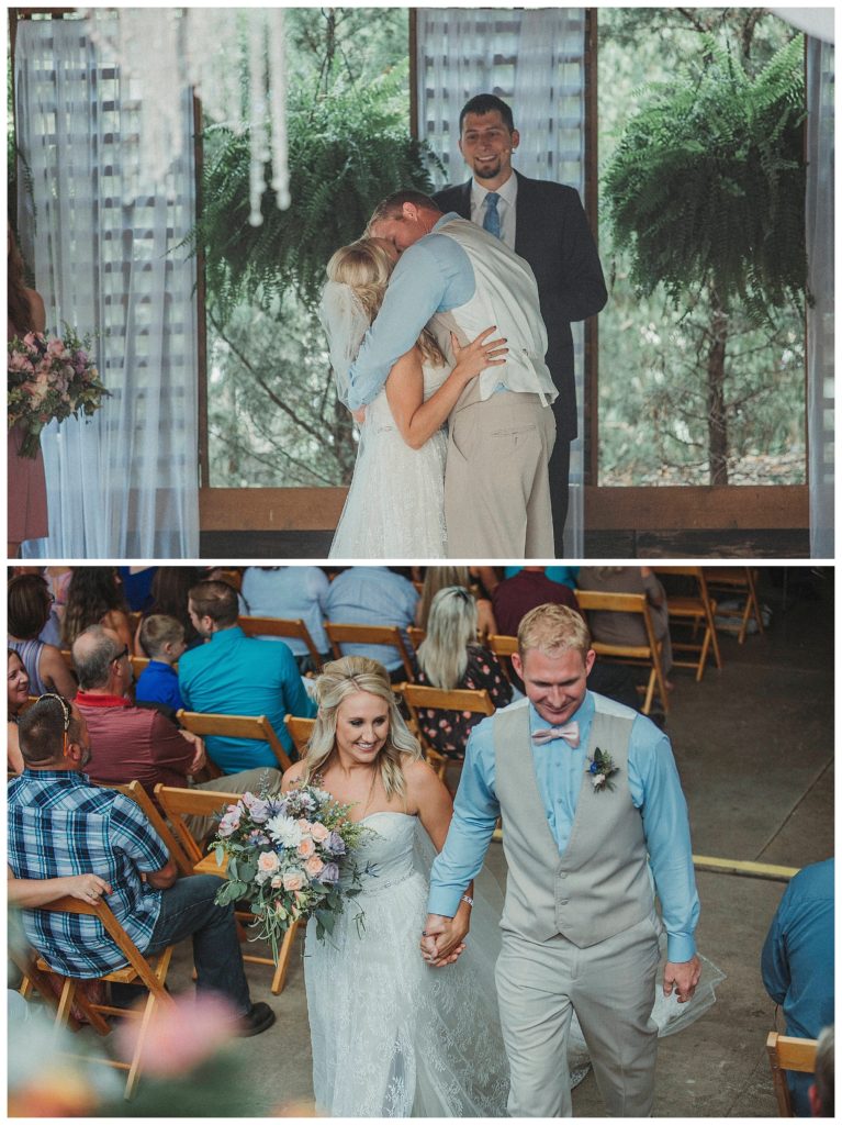 bride and groom after their ceremony