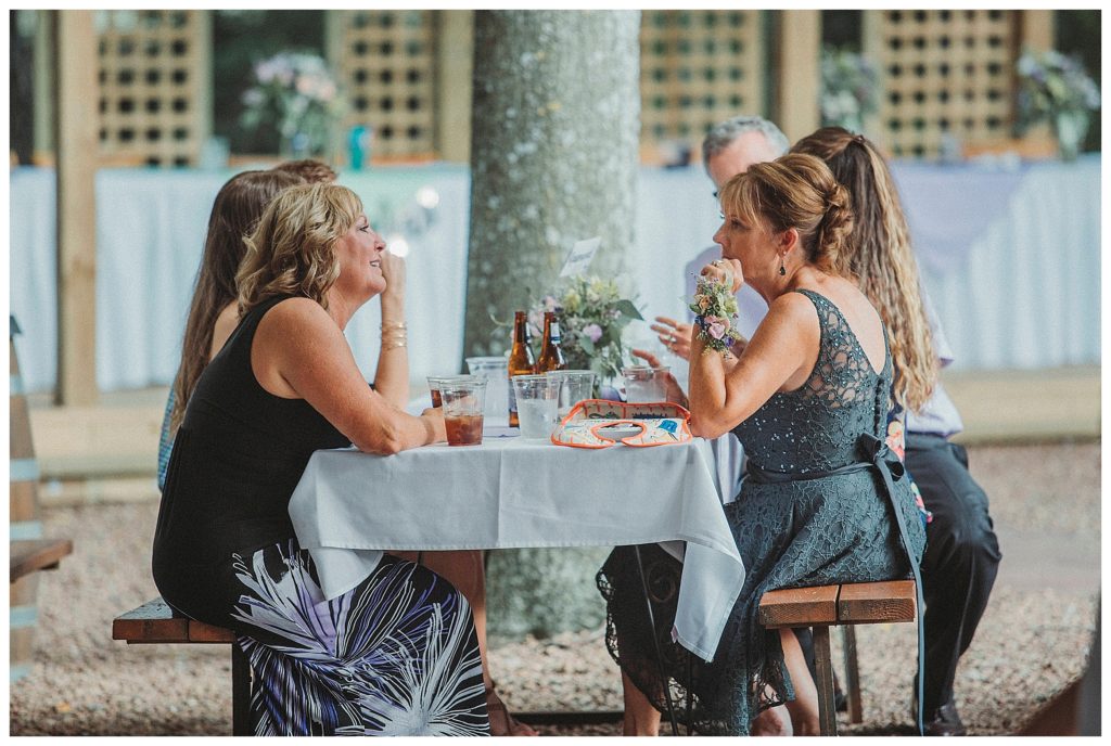 wedding party at reception