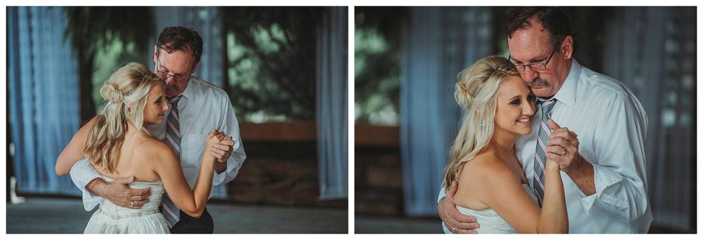 bride dancing with her father at wedding