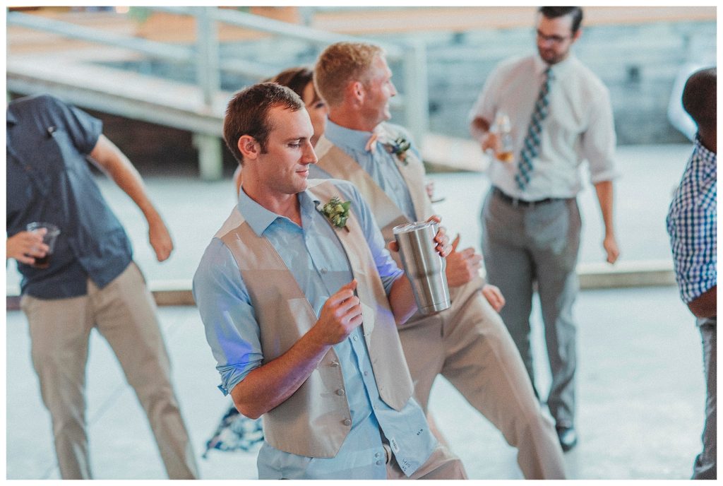 bridal party having a good time