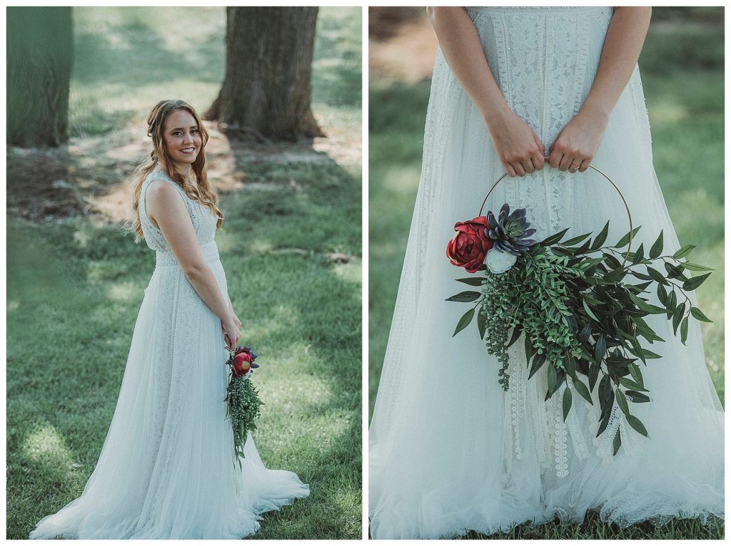 bride holding her flowers