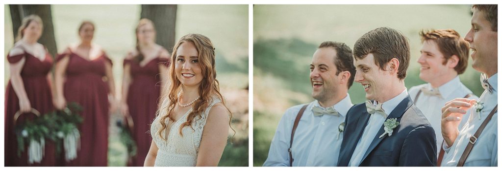 bride and groom with their bridal party