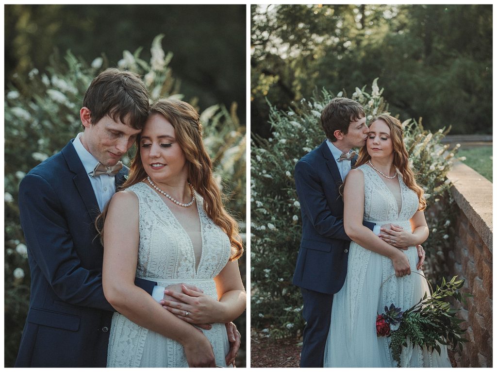 groom holding his bride