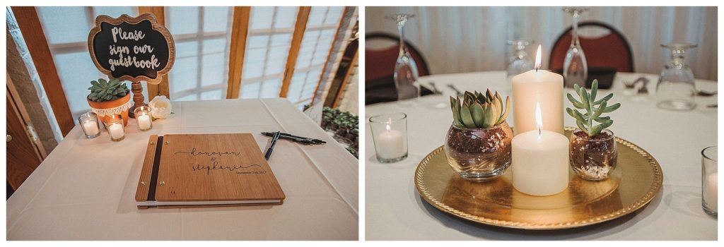 table settings at wedding reception