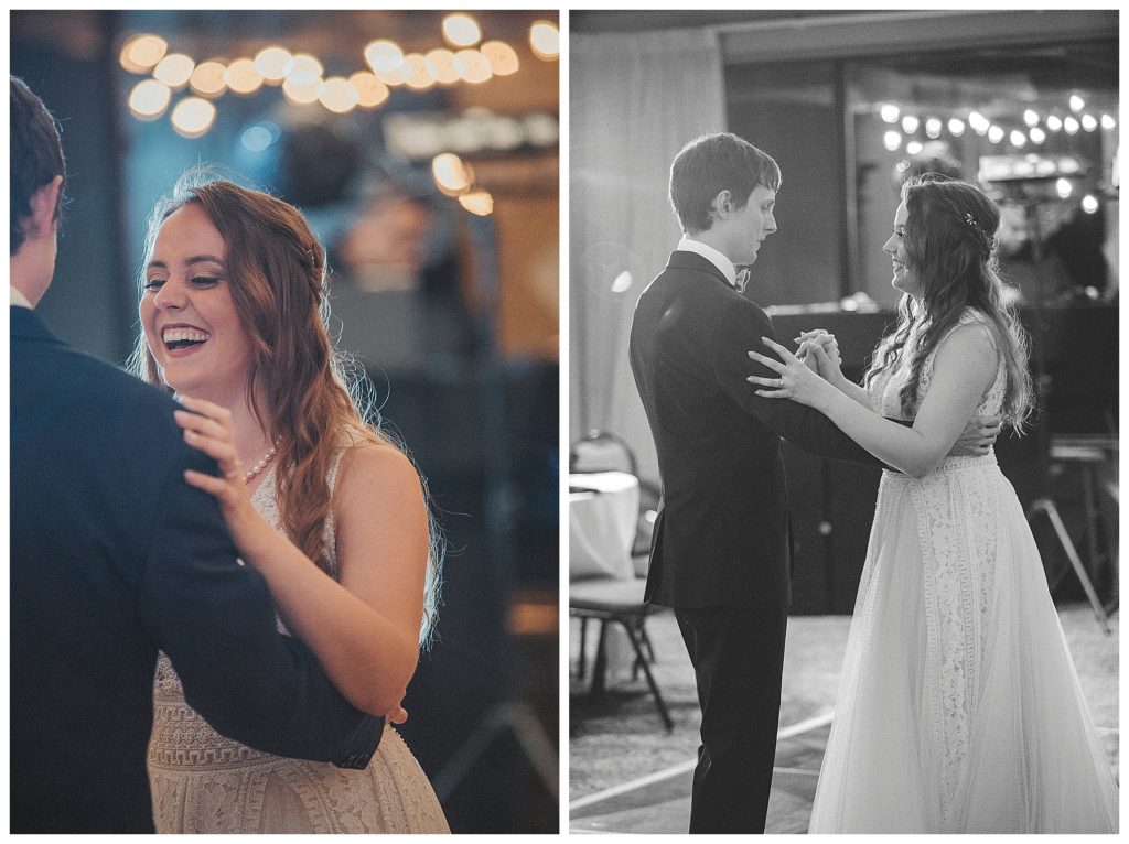 bride and grooms first dance