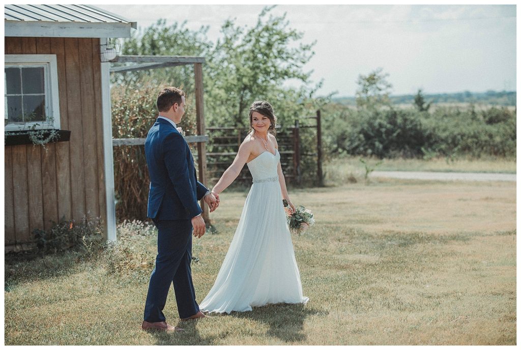 bride walking with her groom